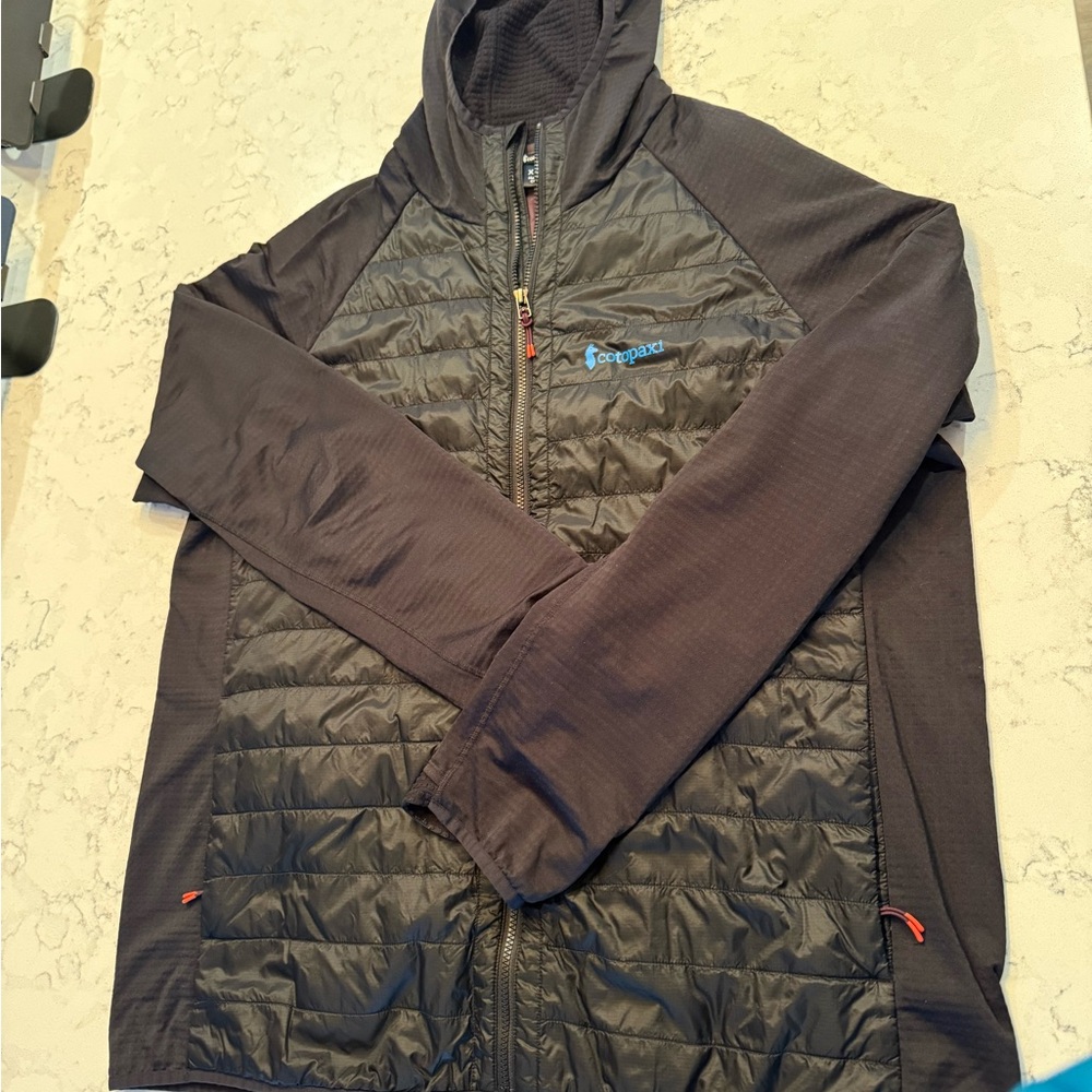 Cotopaxi Teal Full Zip Black Insulated Men’s XXL NWOT 2X  Hooded Jacket
